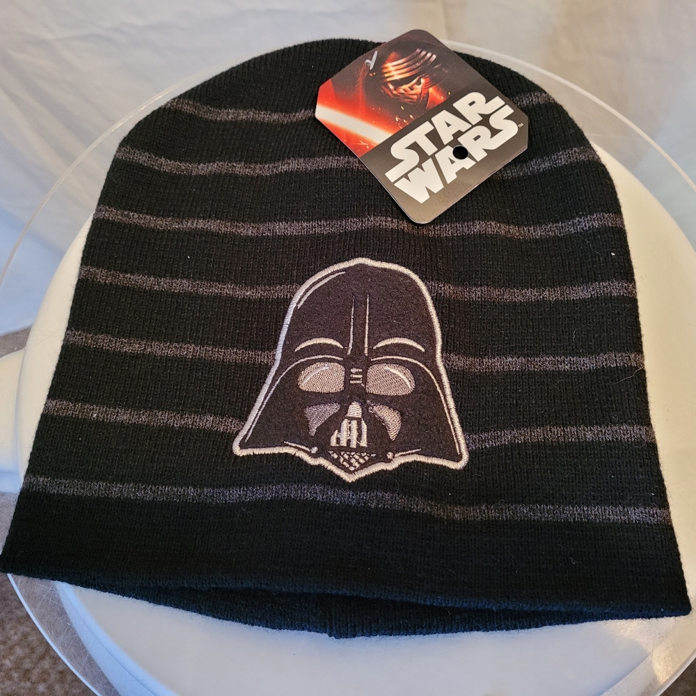 New Disney Star Wars Black Darth Vader Stocking Hat